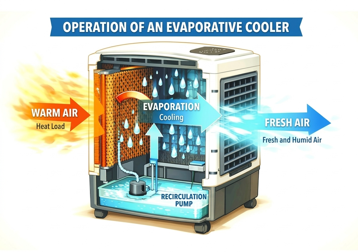 Eveporative coller how it works